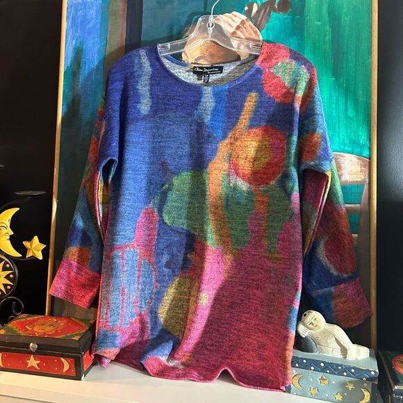 Claire Desjardins Colorful Abstract Varsity Jacket Size S - Picture 7 of 15